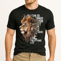 Philippians Christian Bible Verse Funny Lion Graphic Novelty Cooling Performance Crew T-Shirt