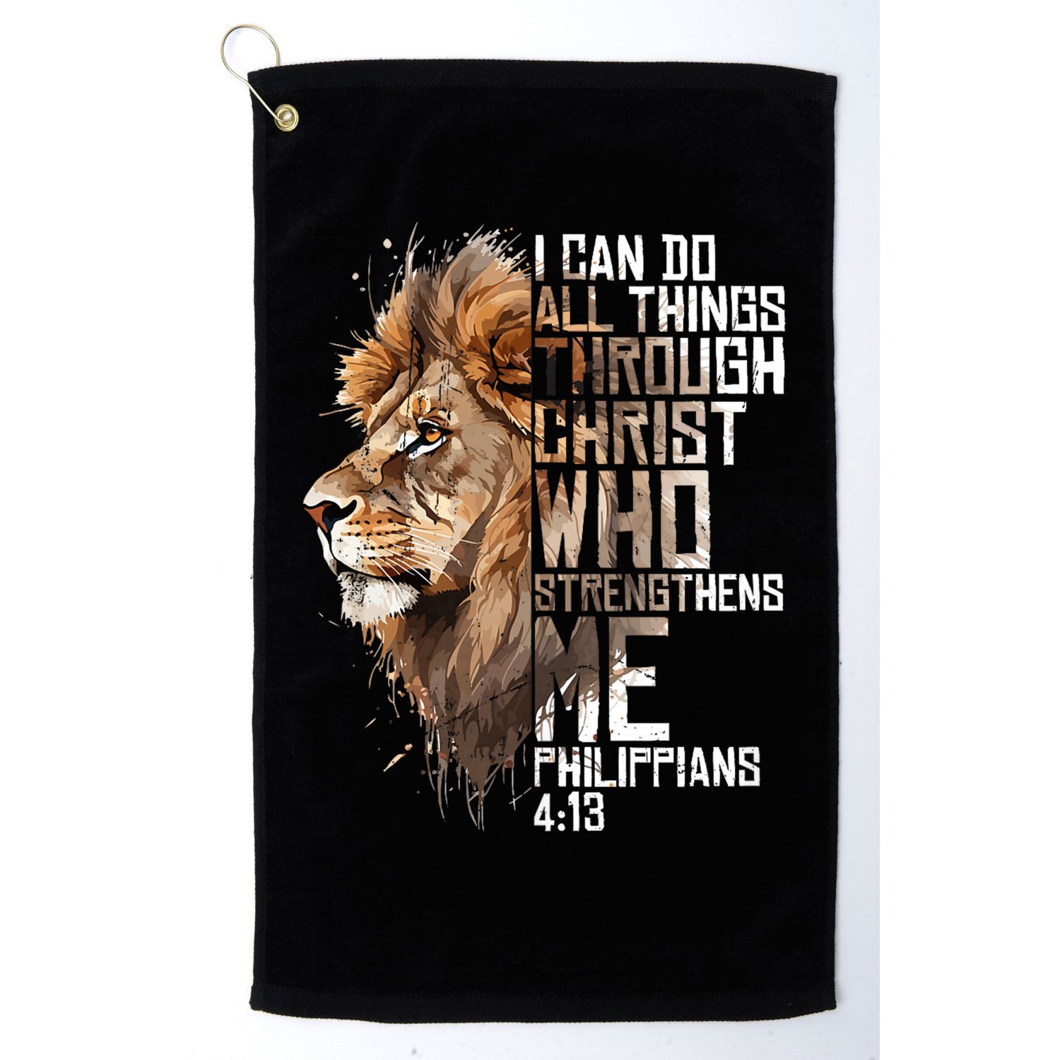 Philippians Christian Bible Verse Funny Lion Graphic Novelty Golf Towel