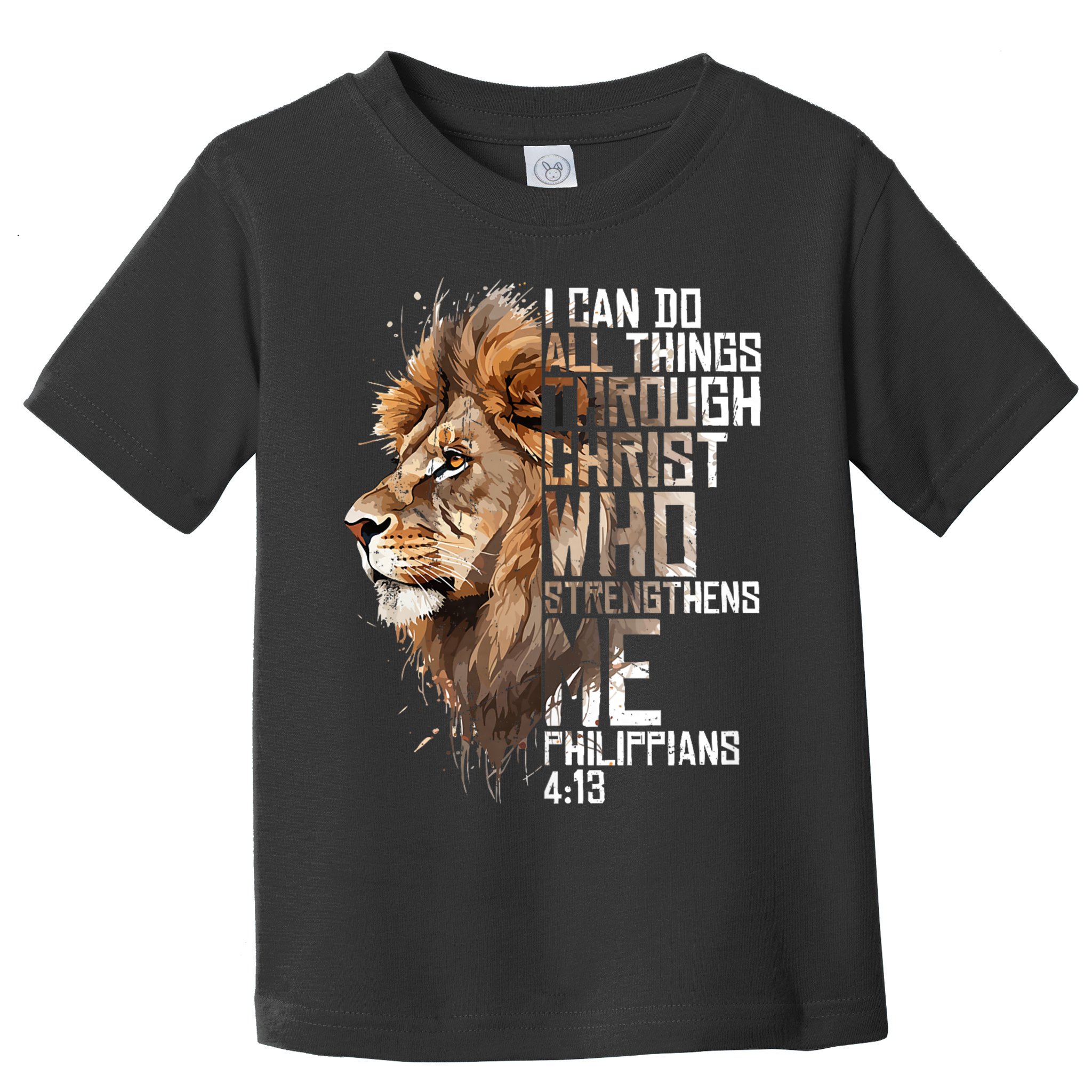 Philippians Christian Bible Verse Funny Lion Graphic Novelty Toddler T-Shirt