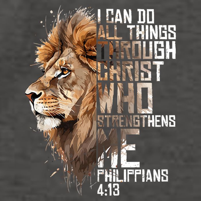 Philippians Christian Bible Verse Funny Lion Graphic Novelty Vector Backpack