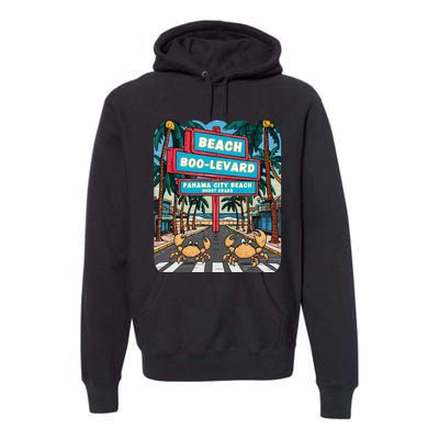 Panama City Beach Fl Vacations Beach Palm Trees Ghost Crabs Premium Hoodie