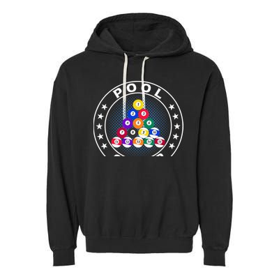 Pool Champ Billiards Pool Player Fun Garment-Dyed Fleece Hoodie