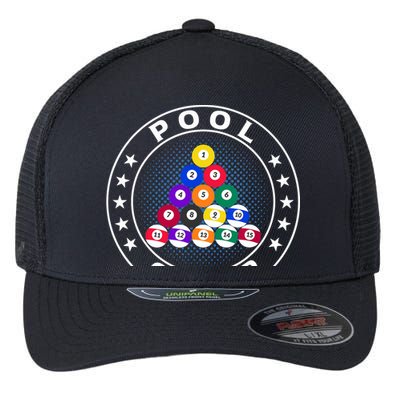 Pool Champ Billiards Pool Player Fun Flexfit Unipanel Trucker Cap
