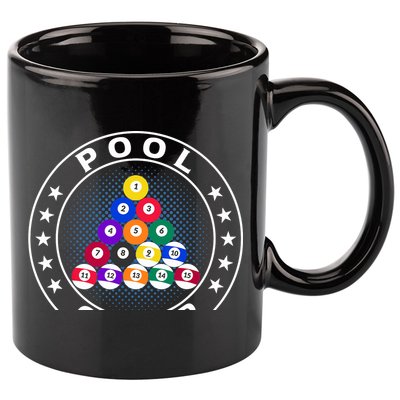 Pool Champ Billiards Pool Player Fun 11oz C Handle Ceramic Mug