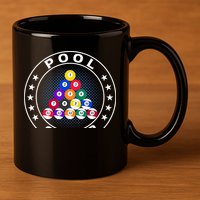 Pool Champ Billiards Pool Player Fun 11oz C Handle Ceramic Mug