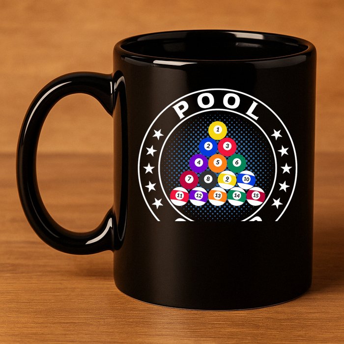 Pool Champ Billiards Pool Player Fun 11oz C Handle Ceramic Mug