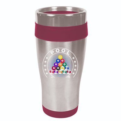 Pool Champ Billiards Pool Player Fun 16oz Travel Tumbler