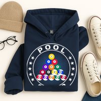 Pool Champ Billiards Pool Player Fun Hoodie