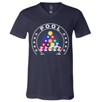 Pool Champ Billiards Pool Player Fun V-Neck T-Shirt