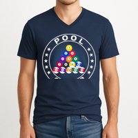 Pool Champ Billiards Pool Player Fun V-Neck T-Shirt