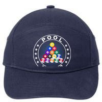 Pool Champ Billiards Pool Player Fun 7-Panel Snapback Hat