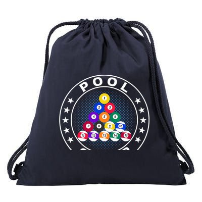 Pool Champ Billiards Pool Player Fun Drawstring Bag