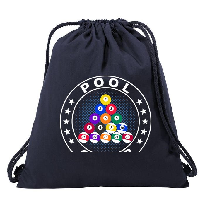 Pool Champ Billiards Pool Player Fun Drawstring Bag