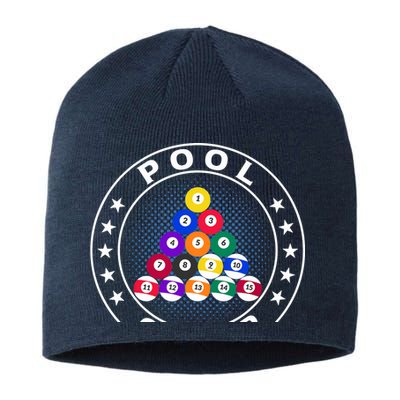 Pool Champ Billiards Pool Player Fun Sustainable Beanie