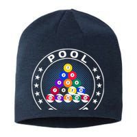 Pool Champ Billiards Pool Player Fun Sustainable Beanie