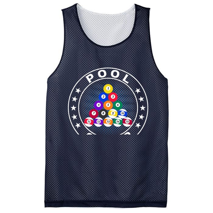Pool Champ Billiards Pool Player Fun Mesh Reversible Basketball Jersey Tank