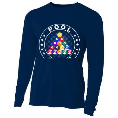 Pool Champ Billiards Pool Player Fun Cooling Performance Long Sleeve Crew