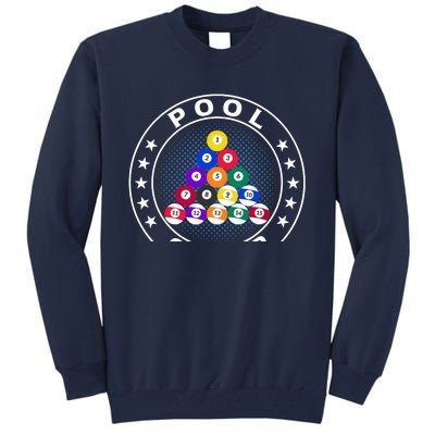 Pool Champ Billiards Pool Player Fun Tall Sweatshirt