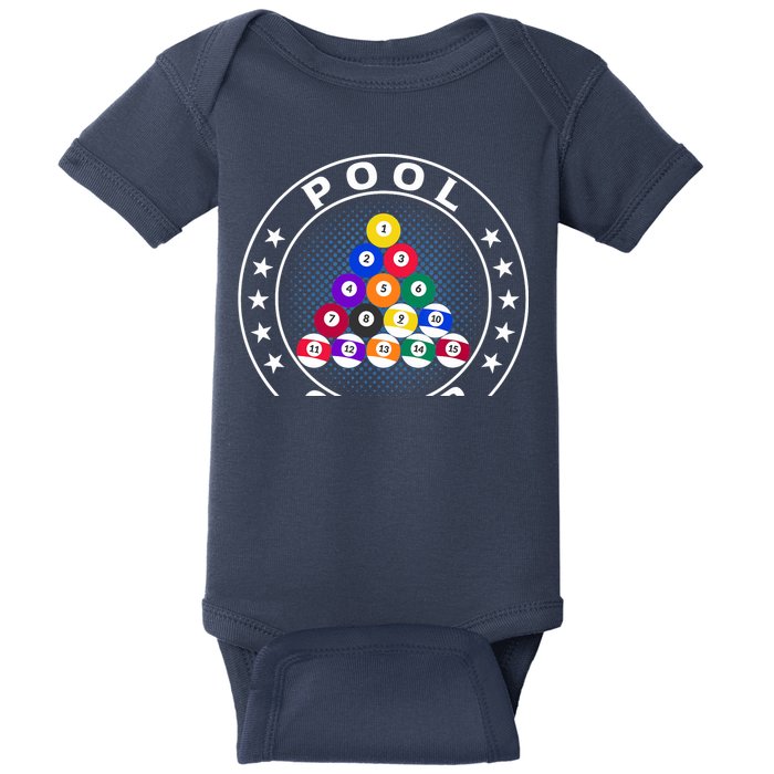Pool Champ Billiards Pool Player Fun Baby Bodysuit