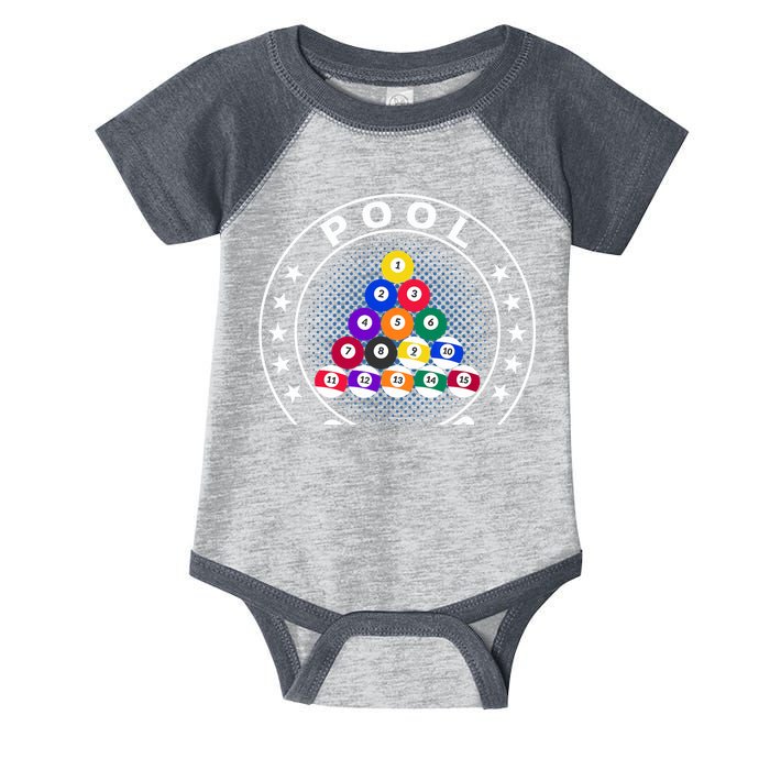 Pool Champ Billiards Pool Player Fun Infant Baby Jersey Bodysuit