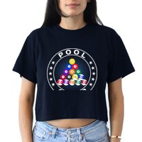 Pool Champ Billiards Pool Player Fun Crop Top