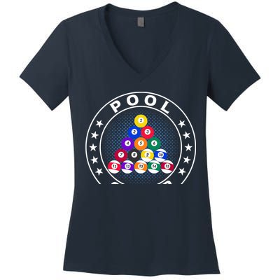 Pool Champ Billiards Pool Player Fun Women's V-Neck T-Shirt