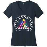 Pool Champ Billiards Pool Player Fun Women's V-Neck T-Shirt