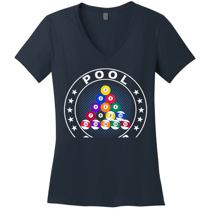 Pool Champ Billiards Pool Player Fun Women's V-Neck T-Shirt