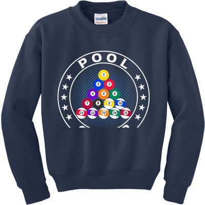Pool Champ Billiards Pool Player Fun Kids Sweatshirt