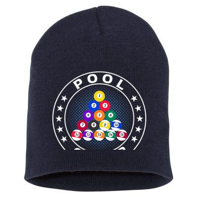 Pool Champ Billiards Pool Player Fun Short Acrylic Beanie