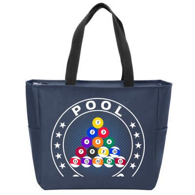 Pool Champ Billiards Pool Player Fun Zip Tote Bag