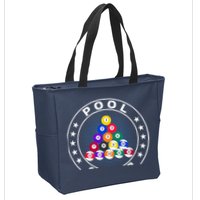 Pool Champ Billiards Pool Player Fun Zip Tote Bag