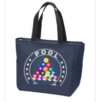Pool Champ Billiards Pool Player Fun Zip Tote Bag