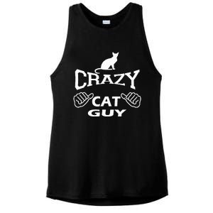 Pet Cat Breed Crazy Guy Gift Idea Feline Lover Ladies PosiCharge Tri-Blend Wicking Tank