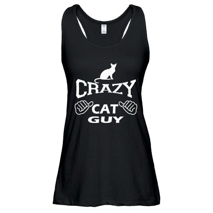 Pet Cat Breed Crazy Guy Gift Idea Feline Lover Ladies Essential Flowy Tank