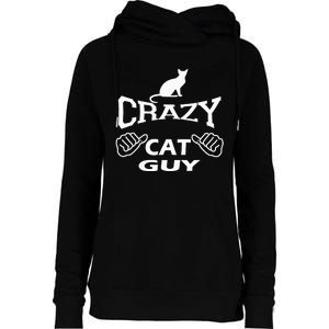 Pet Cat Breed Crazy Guy Gift Idea Feline Lover Womens Funnel Neck Pullover Hood