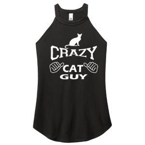 Pet Cat Breed Crazy Guy Gift Idea Feline Lover Women's Perfect Tri Rocker Tank