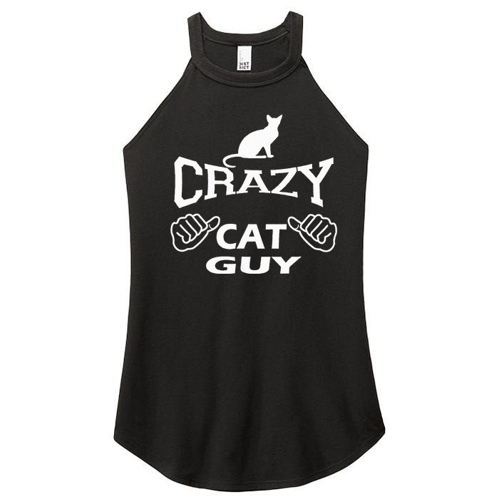 Pet Cat Breed Crazy Guy Gift Idea Feline Lover Women's Perfect Tri Rocker Tank