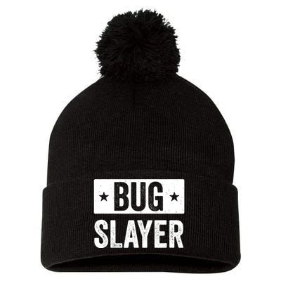 Pest Control Bug Exterminator Bug Slayer Funny Pom Pom 12in Knit Beanie