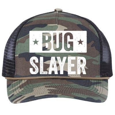 Pest Control Bug Exterminator Bug Slayer Funny Retro Rope Trucker Hat Cap