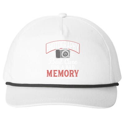 Photography Cure Bad Memory Camera Photographer Gift Snapback Five-Panel Rope Hat