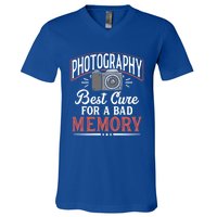 Photography Cure Bad Memory Camera Photographer Gift V-Neck T-Shirt