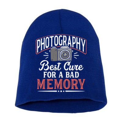 Photography Cure Bad Memory Camera Photographer Gift Short Acrylic Beanie