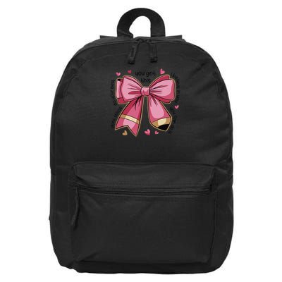 Pencil Coquette Bow Test Day Teacher Motivational Testing 16 in Basic Backpack