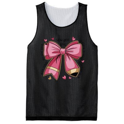 Pencil Coquette Bow Test Day Teacher Motivational Testing Mesh Reversible Basketball Jersey Tank