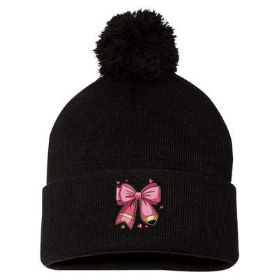 Pencil Coquette Bow Test Day Teacher Motivational Testing Pom Pom 12in Knit Beanie