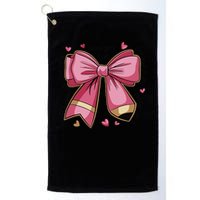Pencil Coquette Bow Test Day Teacher Motivational Testing Golf Towel
