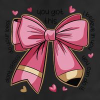 Pencil Coquette Bow Test Day Teacher Motivational Testing Golf Towel