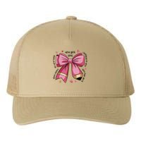 Pencil Coquette Bow Test Day Teacher Motivational Testing Yupoong Adult 5-Panel Trucker Hat