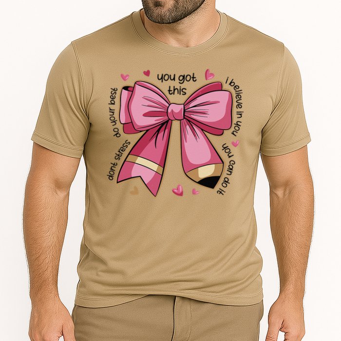 Pencil Coquette Bow Test Day Teacher Motivational Testing Performance Shirt